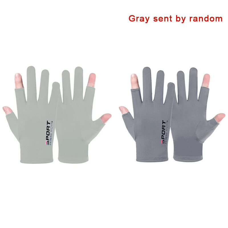 Summer Gloves Men Ice Silk Sun Proction Driving Glove Fishing Gloves Breathable Cycling Hiking Glove. 