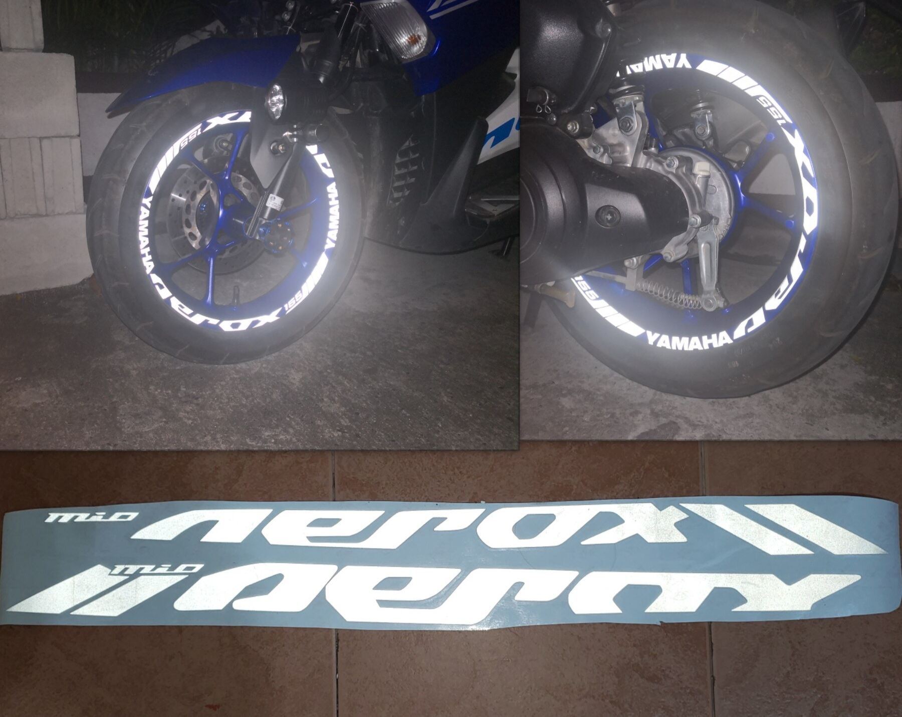 aerox version 2 side and mags sticker set white