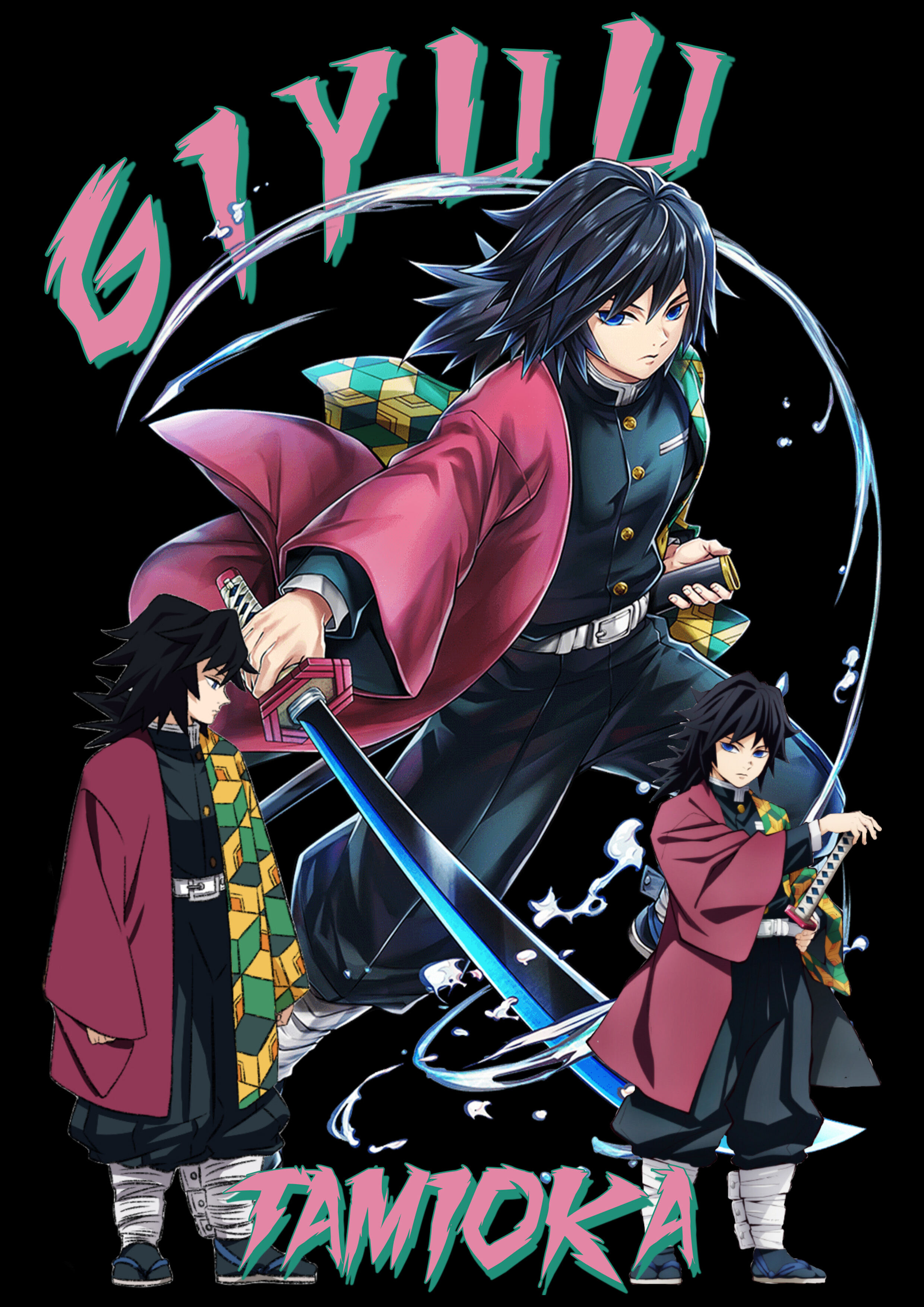 Giyuu Tamioka Demon Slayer - Anime Posters A4 size | 115 gsm glossy ...