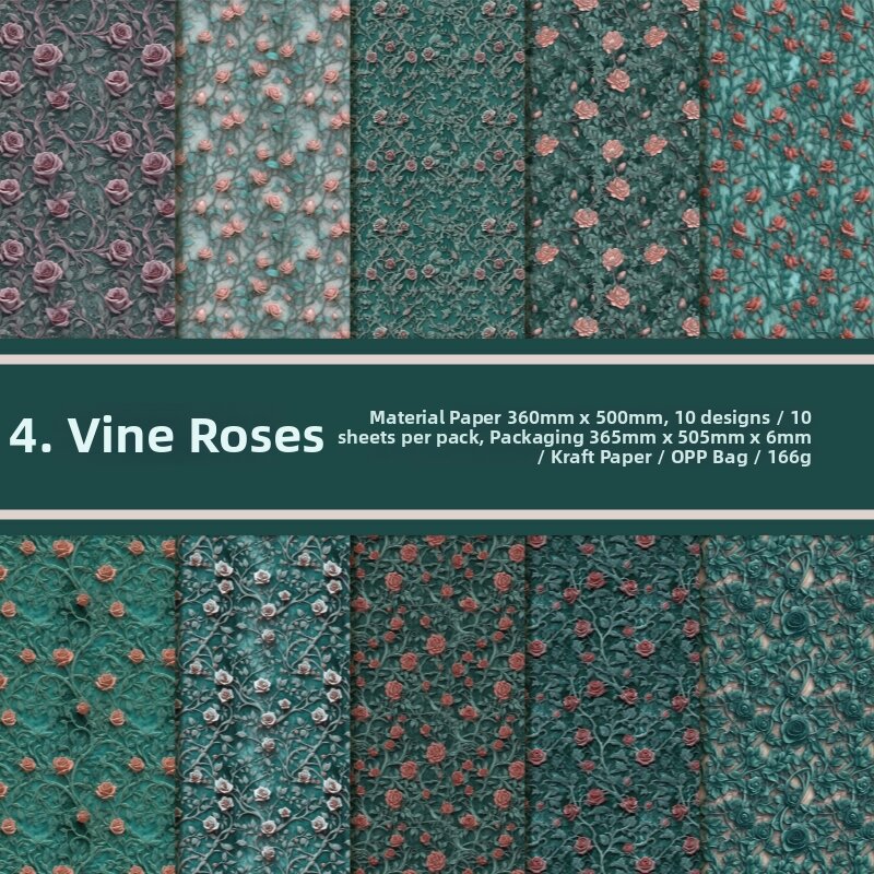 Vintage Floral Gift Wrapping Paper Large Size