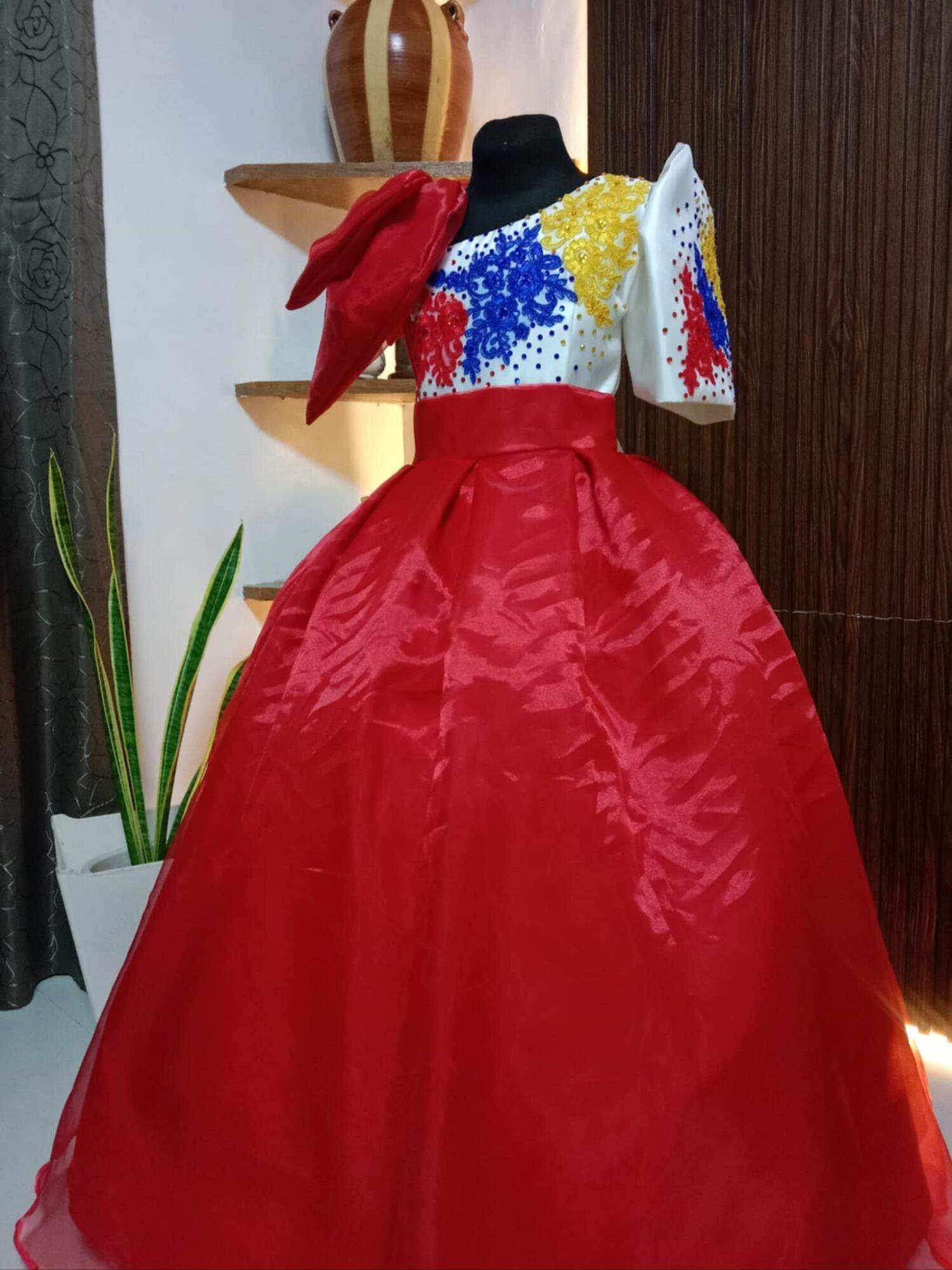 philippine niana dress Women's Filipiñiana Organza Ophelia Gown in Red Color may vary due to the lighting in the images STUNNING AT 18 🤩❤️ Niana