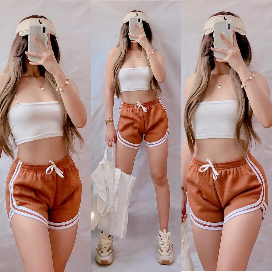 Dolphin TikTok Shorts Two Lines Booty Shorts for Women