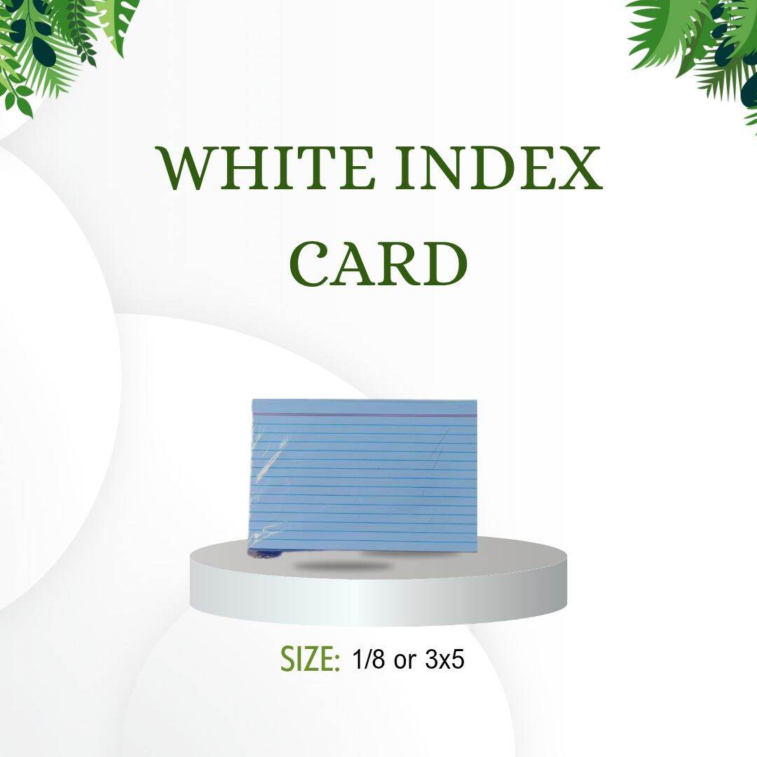 20pcs White Index Card 1/8 1/4 1/2 size Office & School Supplies