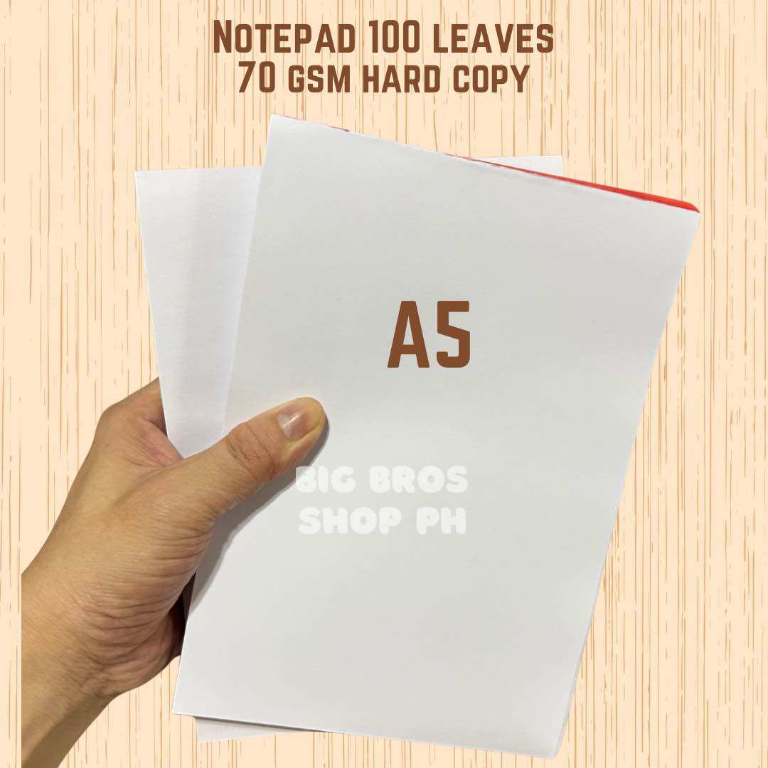 Notepad Hard Copy 70gsm Scratch Pad - 100 Leaves per Pad - Blank White Pad Memo Pad Stationery