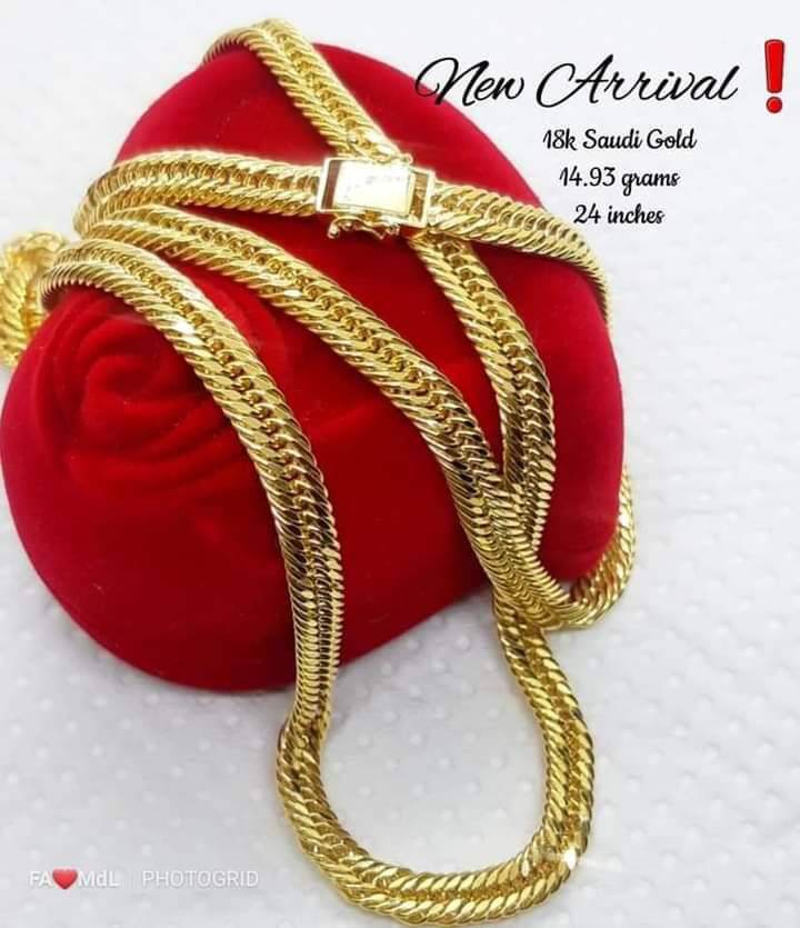 K18 Saudi Gold Necklace triple lock