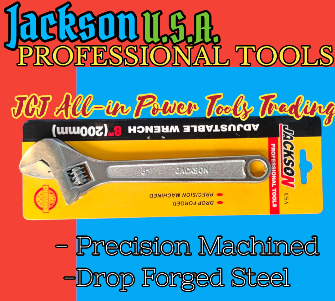 ORIGINAL ADJUSTABLE WRENCH "8 JACKSON PROFESSIONAL TOOLS/ HEAVY DUTY