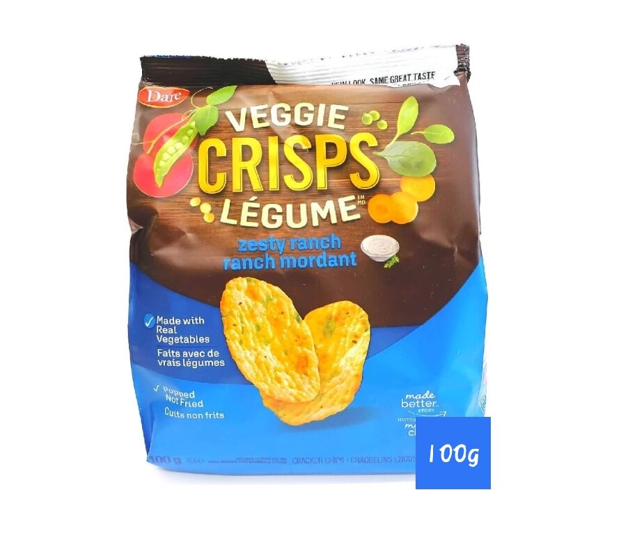Dare Zesty Ranch Veggie Crisps Crackers 100g Lazada PH