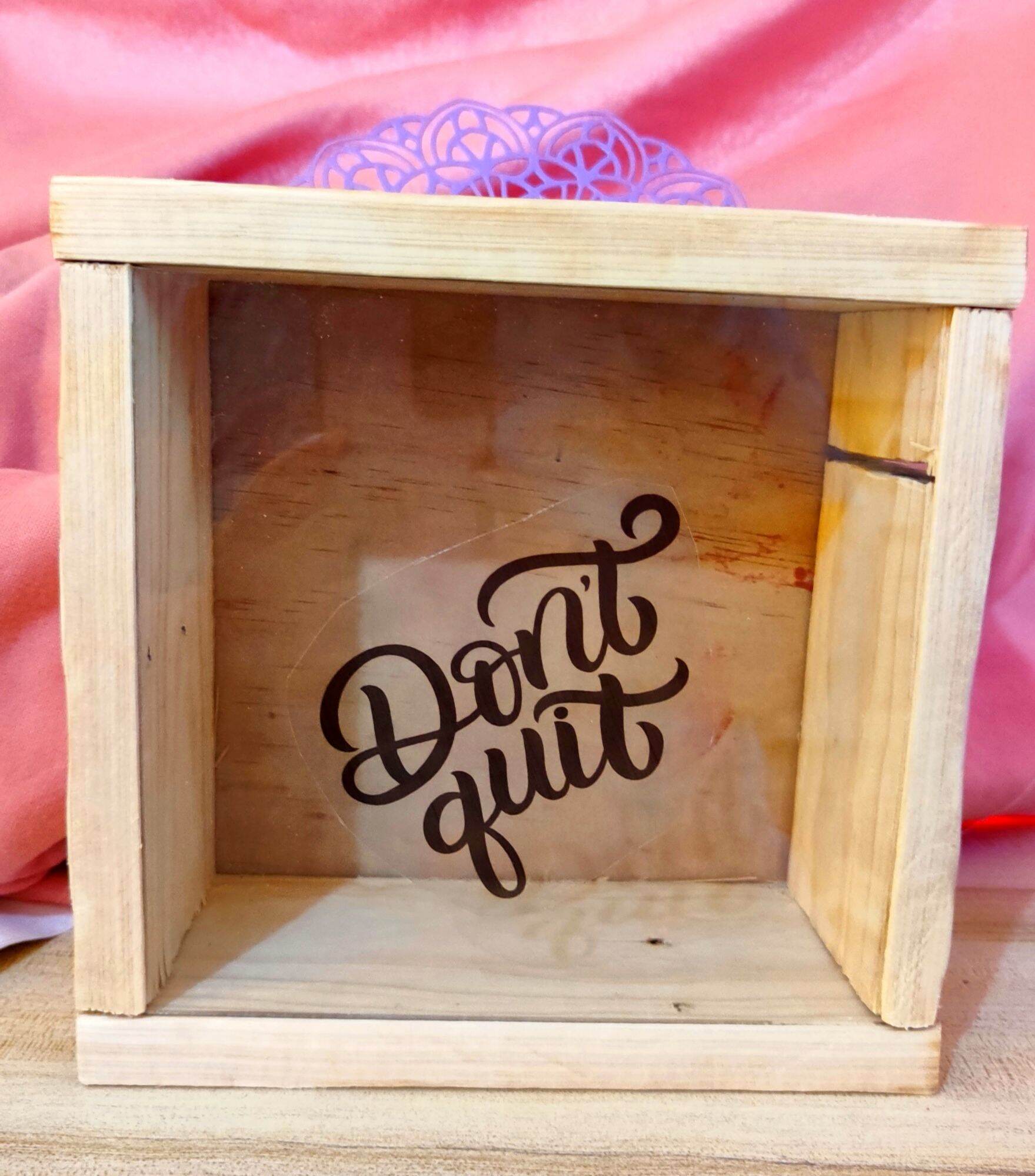 Wooden Glass Alkansya work hard | Lazada PH