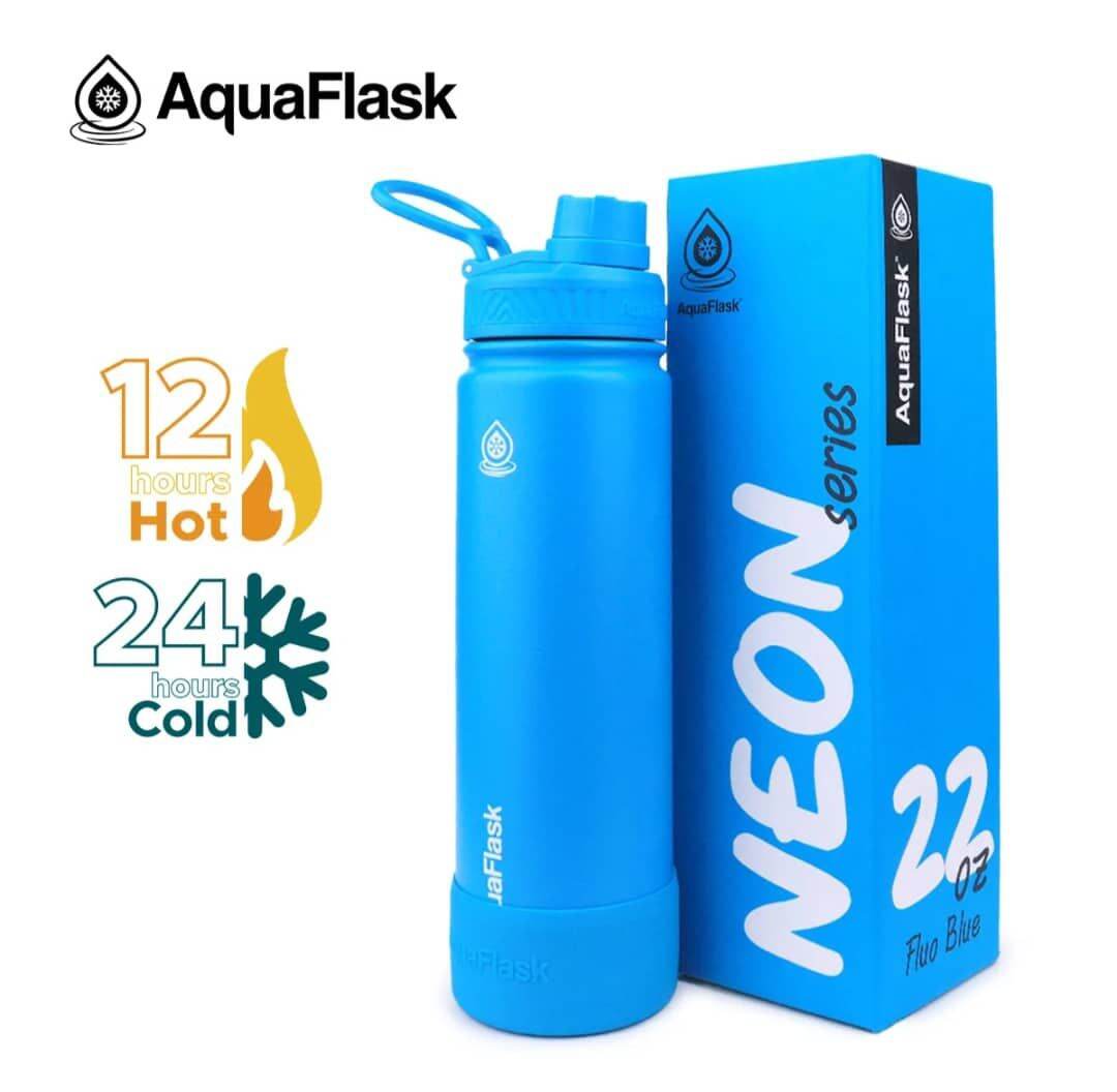 Aquaflask Fluo Blue Neon Series Stainless Steel Drinking Water Bottle 