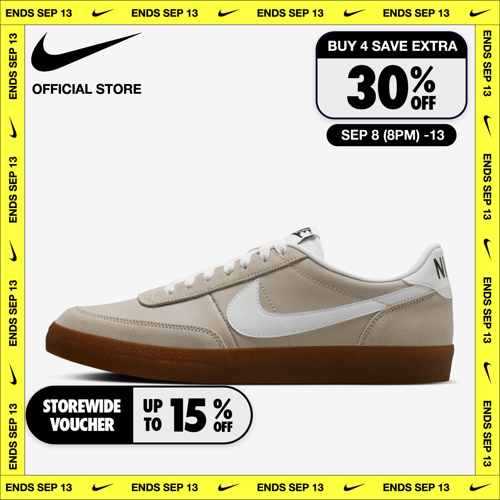 Discount on Nike  shoes - SKU: Nike Men's Killshot 2 Leather Shoes - Cream II