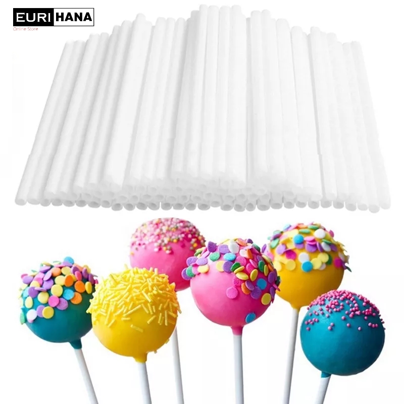 Lollipop Sticks, Cake Pop Sticks, 100 pcs, 4 Inch, Diameter 3ml