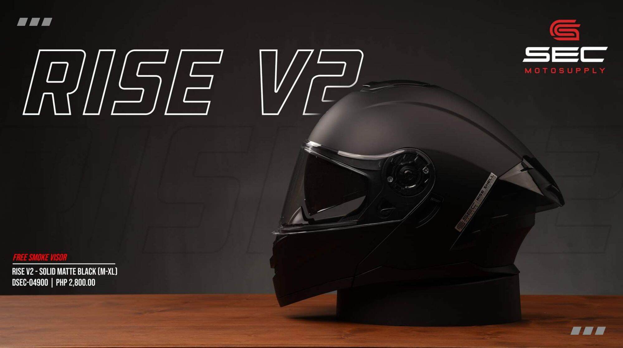 Sec Rise V2 Solid Matt Black | Lazada PH