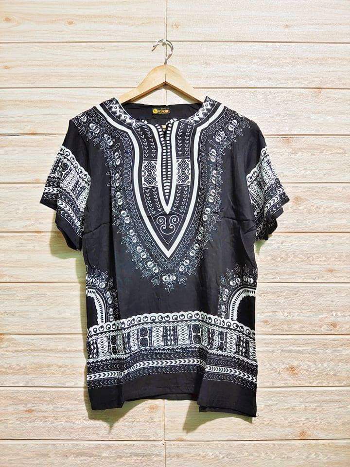 Halumna Black and White Dashiki Shirt/Indian/Batik/Bohemian | Lazada PH