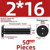 TIANZHUOJINSHU | Black 304 Stainless Steel Internal Hexagonal CM Flat Head Anti-theft Screws