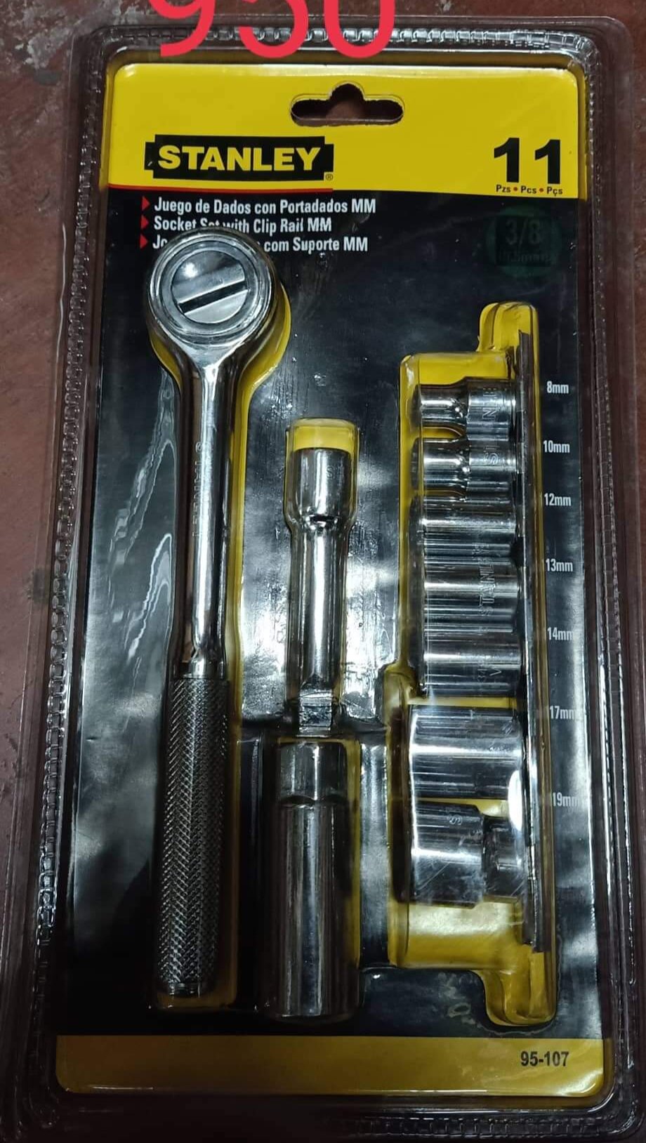 STANLEY TOOLS 95107 11 PCS SOCKET SET ;FOR MOTORCYCLE AND VARIOUS 95