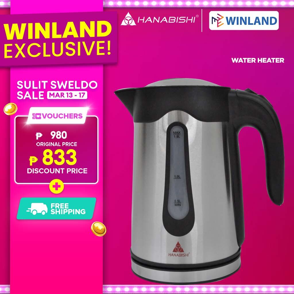 Hanabishi 1.9L Stainless Steel Electric Kettle HWK-119SS