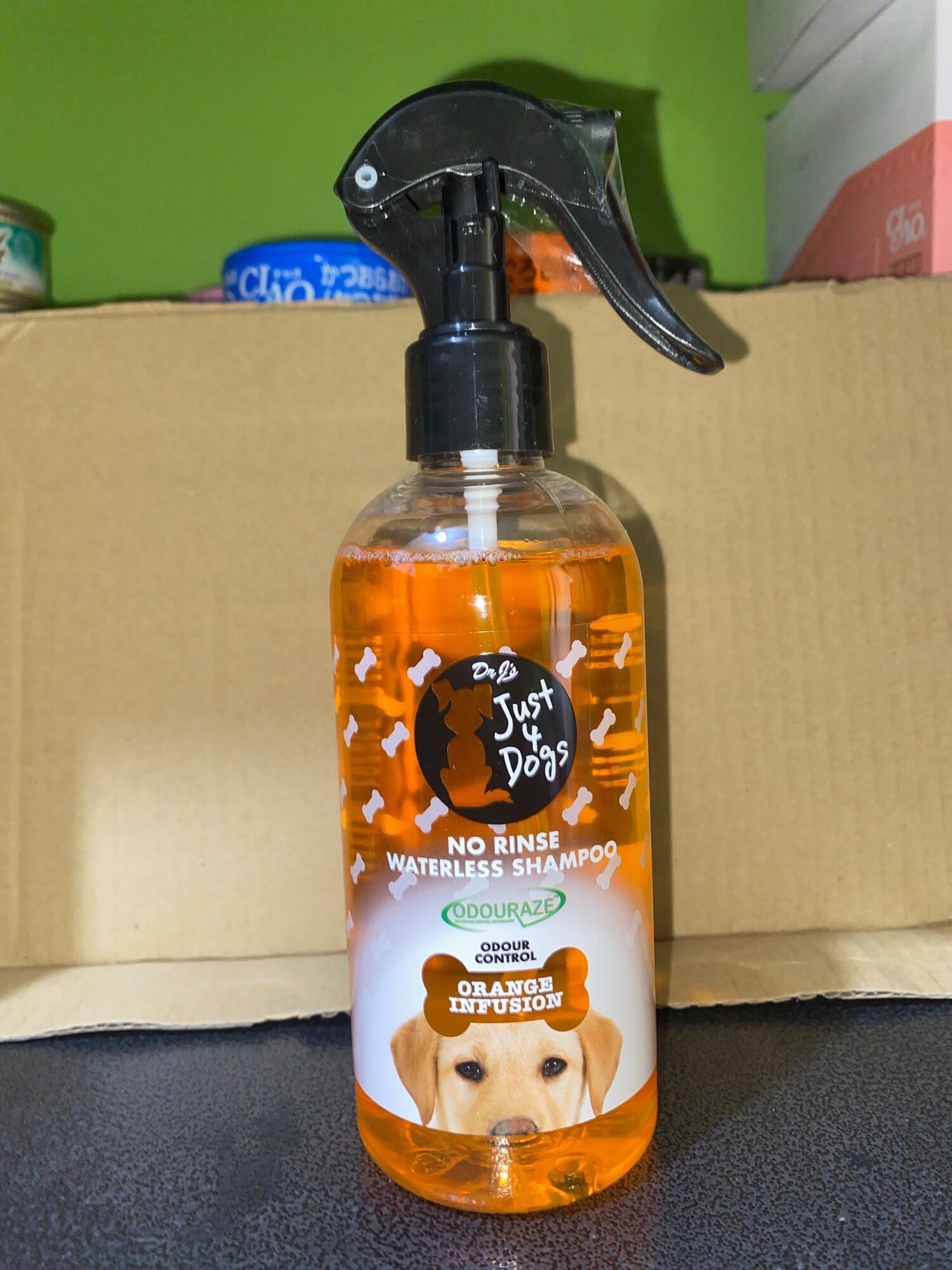 300mL Just for Dogs Spray No Rinse Shampoo 2in1 Deodorising Spray