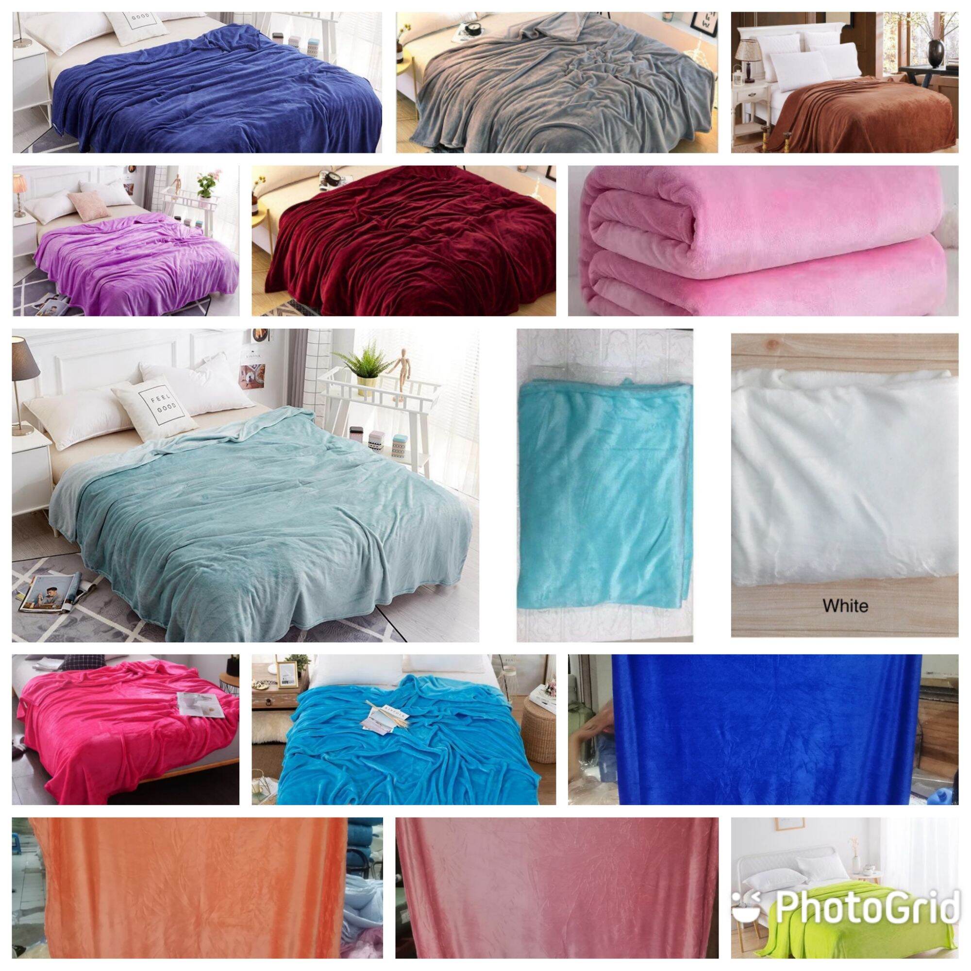 Plain microfiber blanket Queen 180X200CM Lazada PH