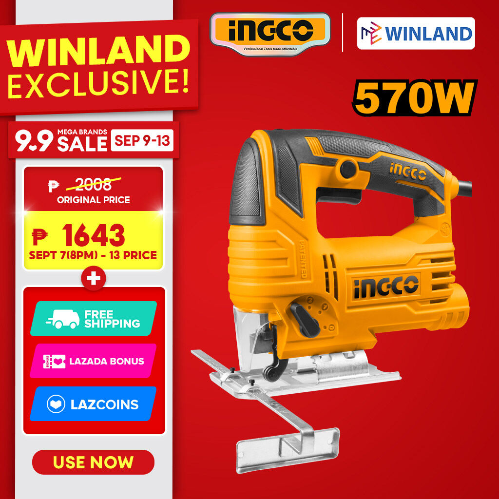 INGCO Jigsaw with 570W Power and Free Bar Clamp