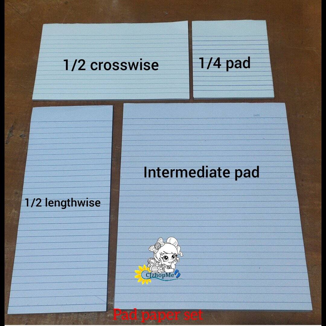 Writing Pad Paper Set Intermediate Pad 1 2 Crosswise 1 2 Lengthwise 1 4 