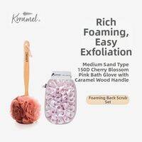 KRRAMEL | Ultra Soft Bath Sponge with Long Handle for Back Scrubbing