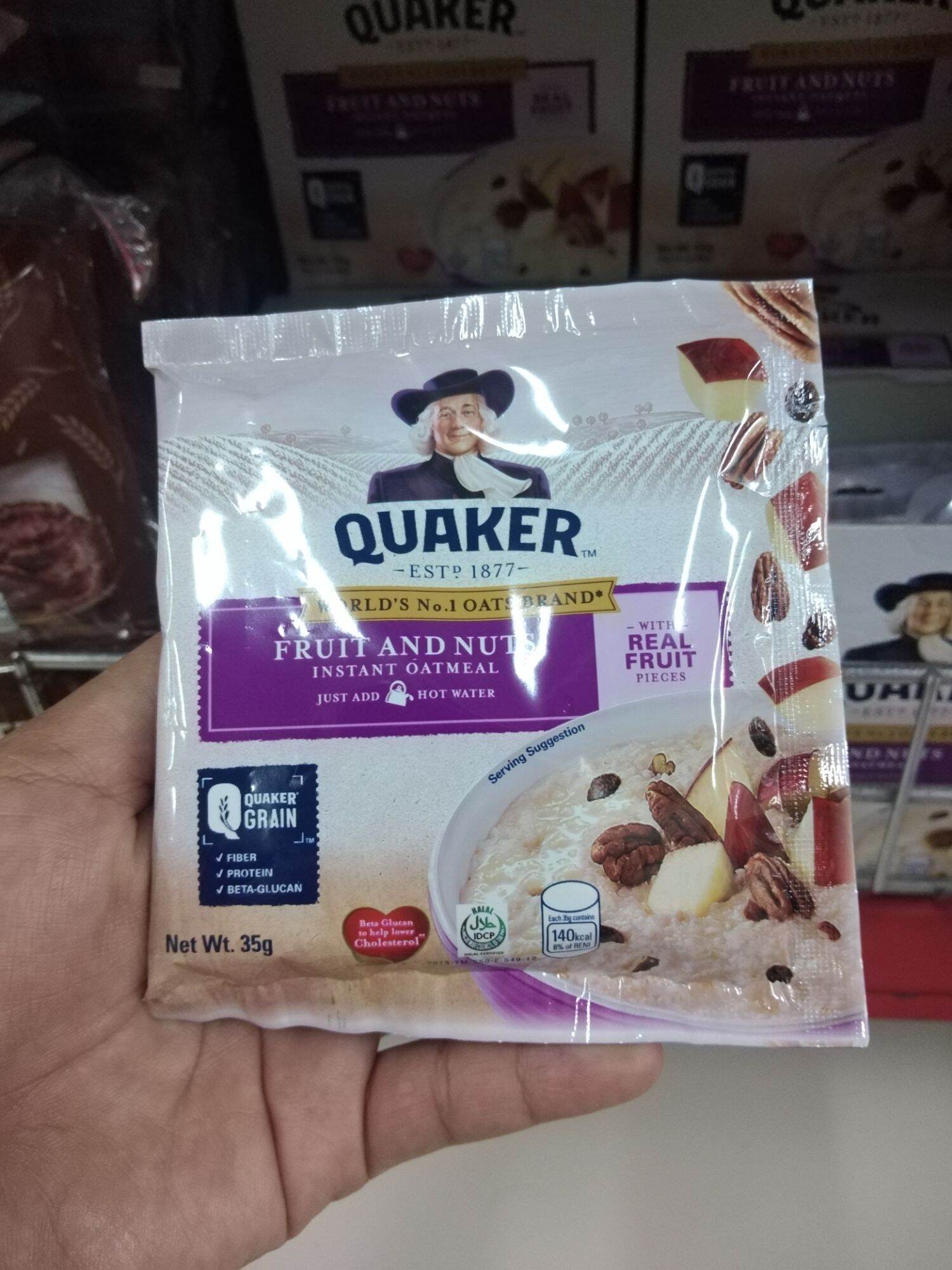 QUAKER INSTANT OATMEAL FRUITS AND NUTS 35g. Lazada PH