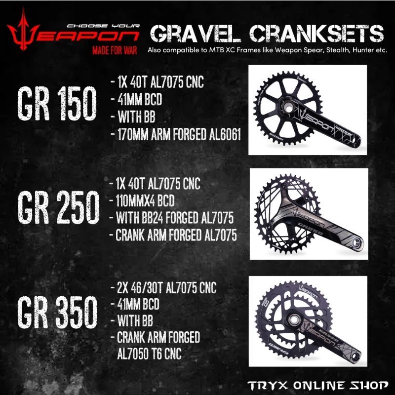 Gravel sales crankset 2x