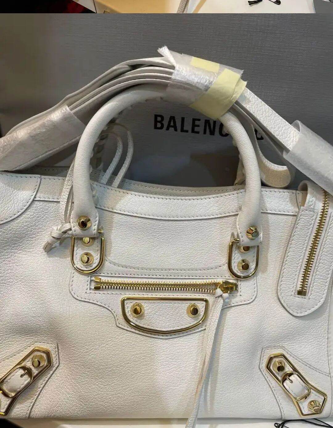 balenciaga city gold hardware