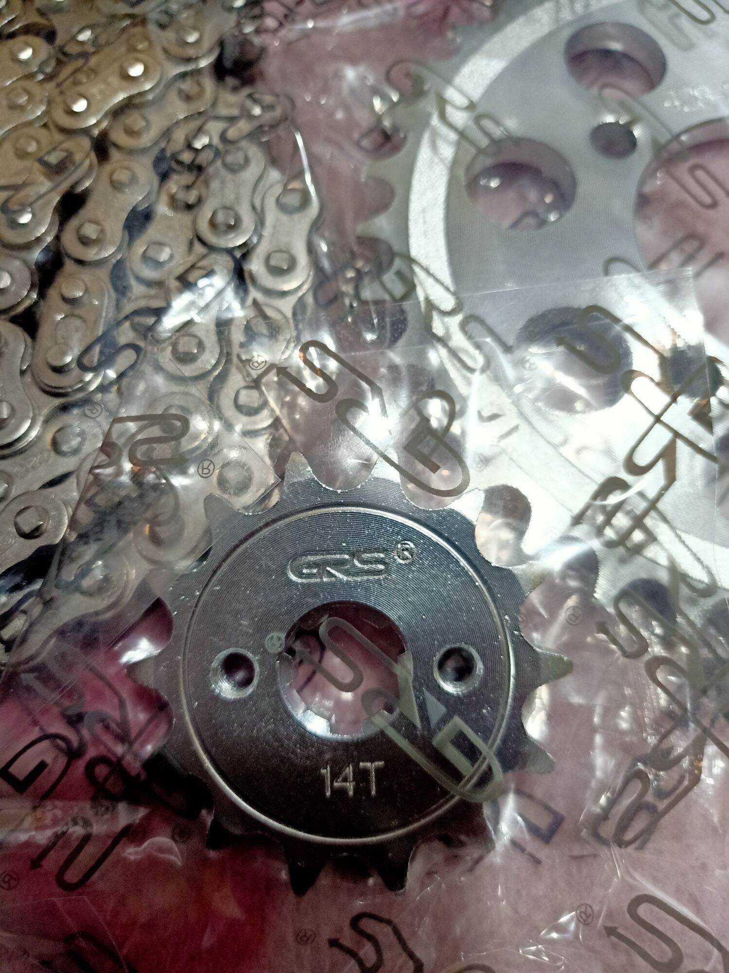 GRS CHAIN AND SPROCKET SET For SUZUKI SMASH 115/SMASH 110 size 428x110L 14t-36t. 