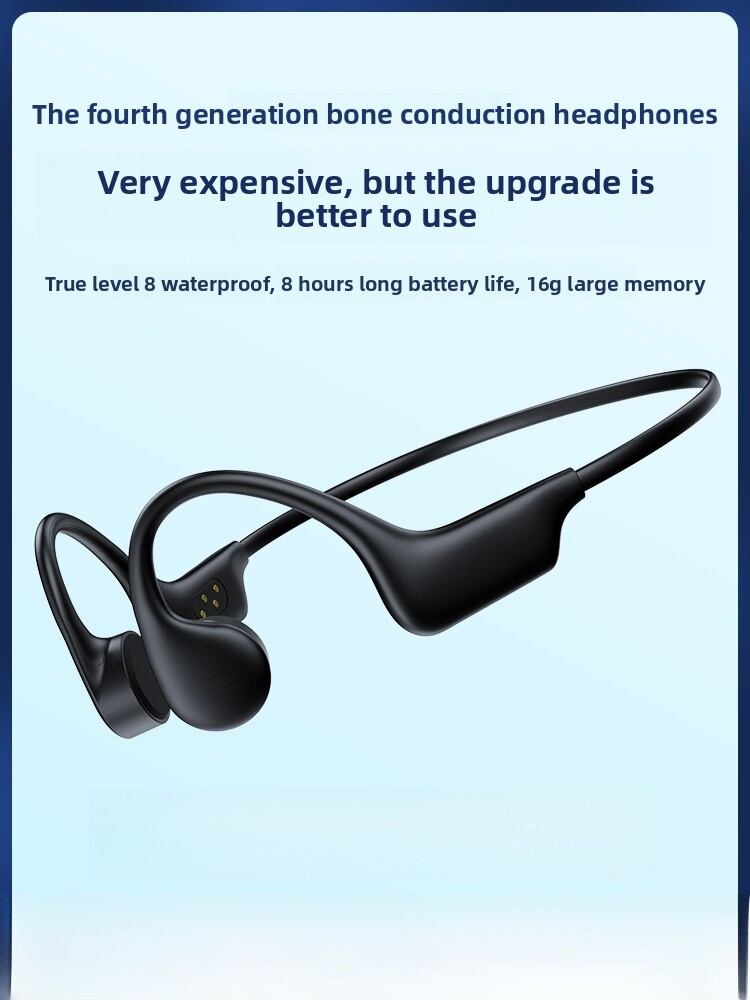 Bizoe | Bizoe Bone Conduction Bluetooth Earphones Wireless Sports Swimming 2022 New Model Built-in Memory Bone Sensing Non-invasive