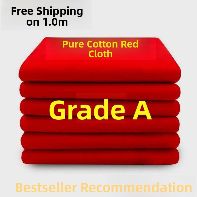Pure Cotton Red Cloth Buddha Hall Decoration Block Patchwork Offering Material for Happy Occasions And Buddha Worship