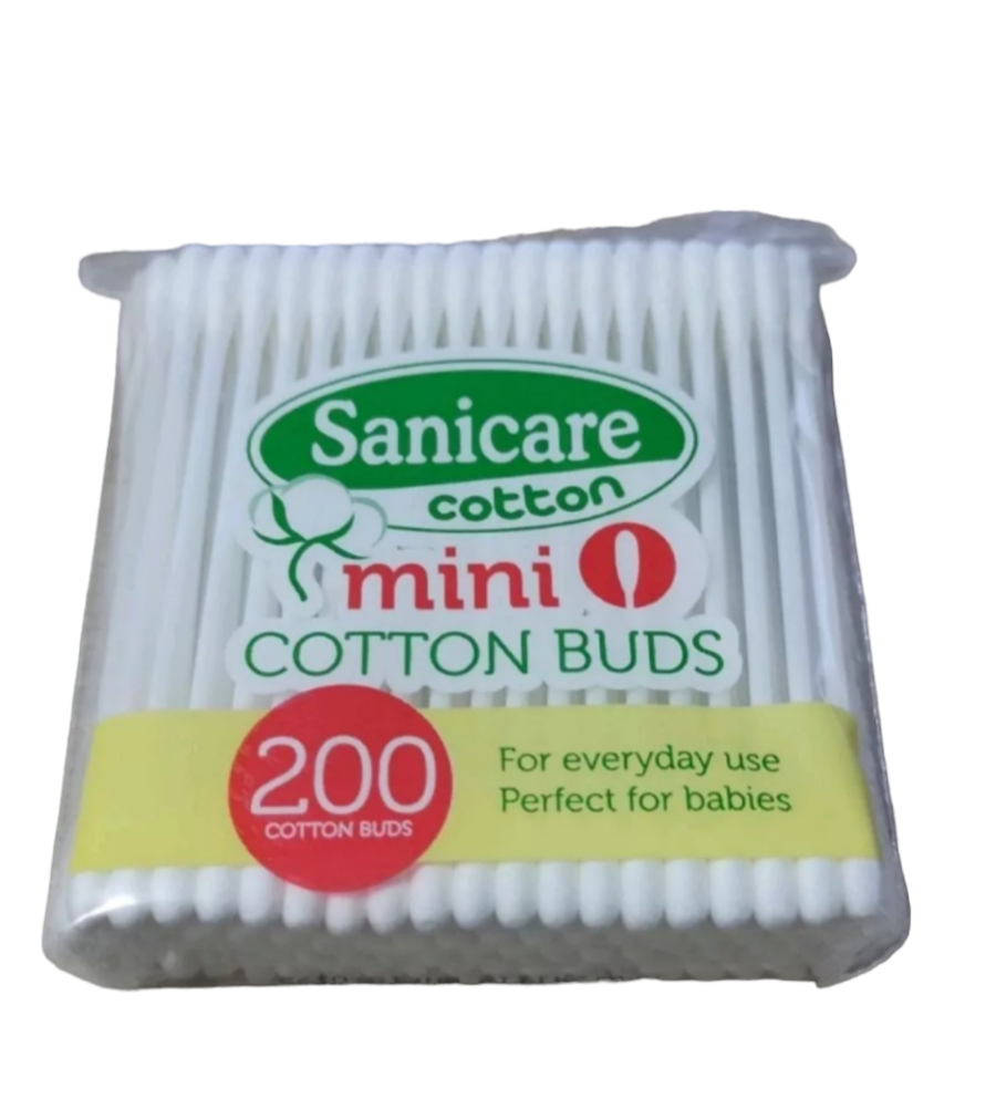 Sanicare mini cotton buds 200tips plastic stem | Lazada PH