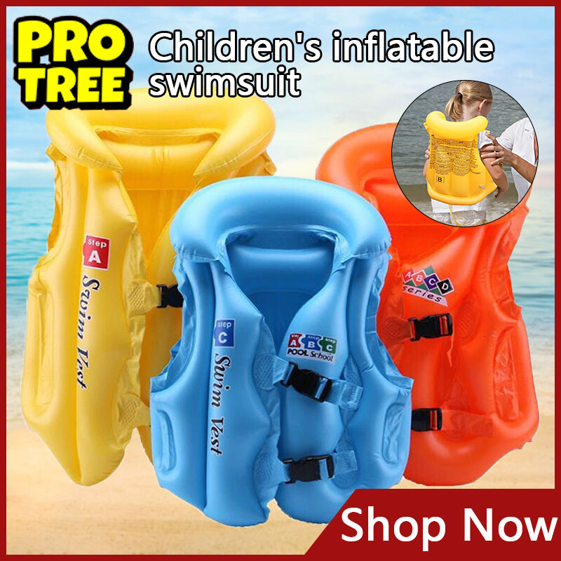 Inflatable child life jacket for beginner swimming - AquaKids