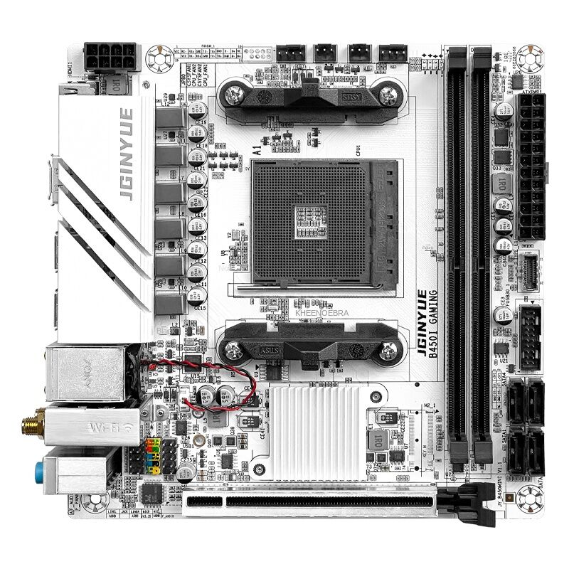 Jginyue Amd AM4 Itx Motherboard supports Ryzen R3 R5 R7 1/2/3/4/5 series Cpu DDR4 Ram Desktop PC PCI-E 3.0 B450i Gaming