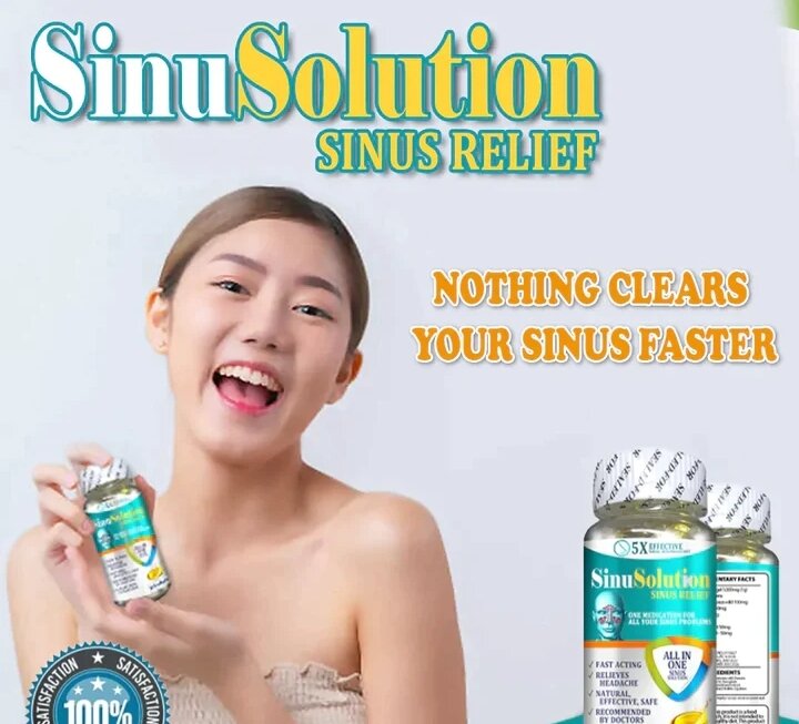 SINUSOLUTION Sinus Relief, Nasal Polyps Cured, Sinus Relief, Rhinitis Relief, Fast Acting