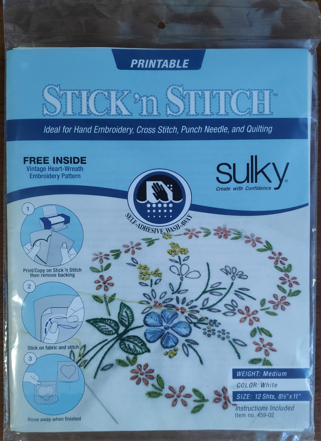 Sulky Printable Stick N Stitch 