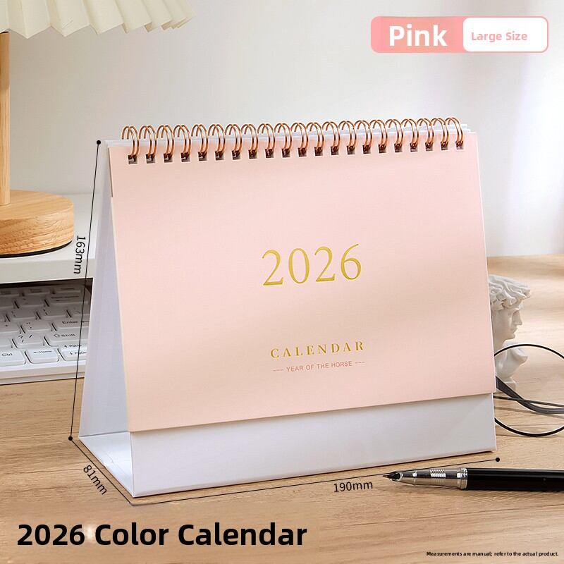 ZEEGO | Creative and Simple Hot Foil Diary Desk Calendar 2025-2026