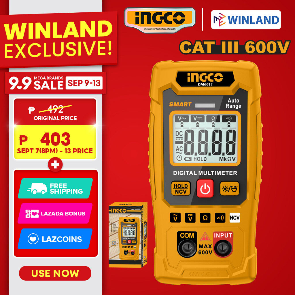 Ingco Smart Digital Multimeter Tester DM6011 ING-HT