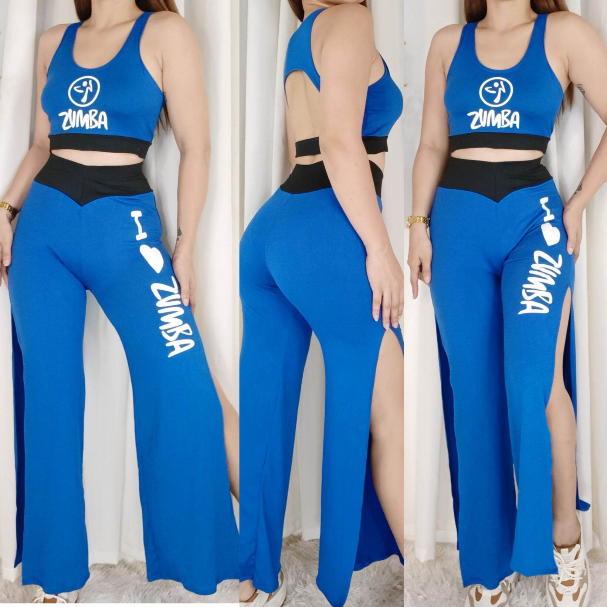 3 in 1 ZUMBA OUTFIT SANDO PANTS CROP TOP