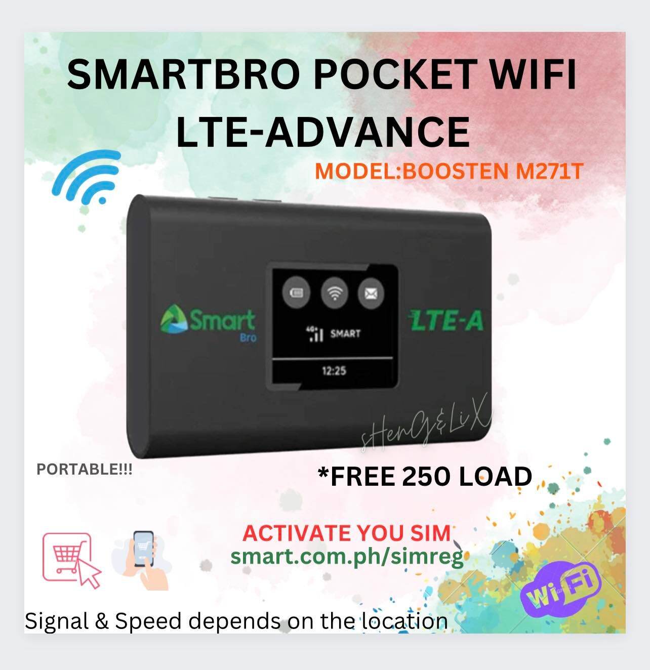 SMART Br Pocket WiFi Advanced M271T With Free 250 Voucher And Car Wifi  Charger