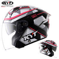 KYT | Unisex Winter Dual Visor Lightweight Half Motorcycle Helmet