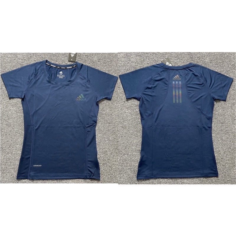 Aeroready Adidas Ladies Back Print 3 Stripes Running Gym Sports Dri Fit  Shirt For Women | Lazada Ph