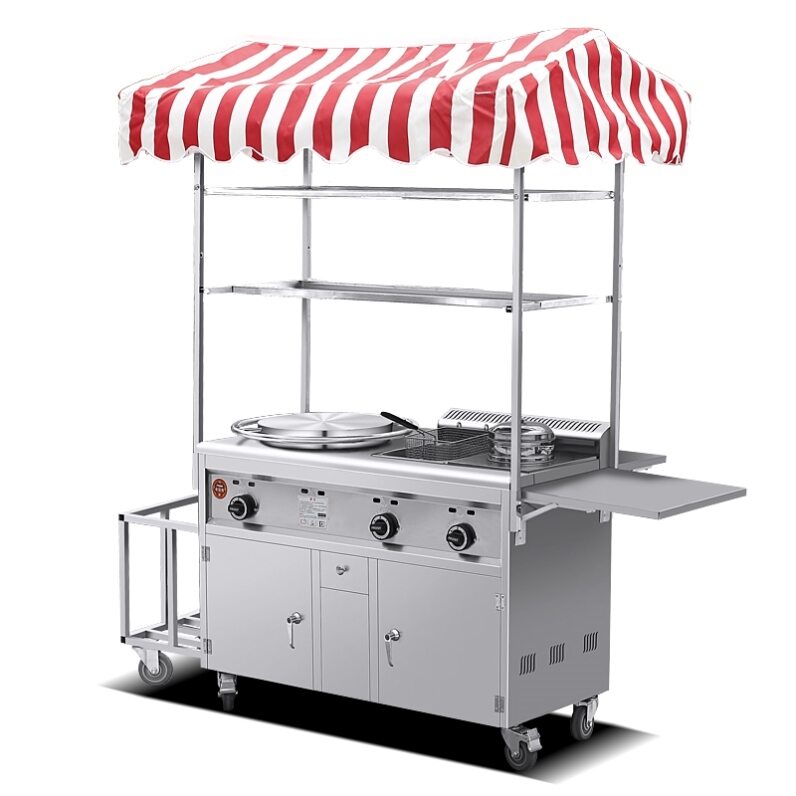 Teppanyaki Trolley Griddle Stall All-in-One Machine Fried Spicy Hot ...