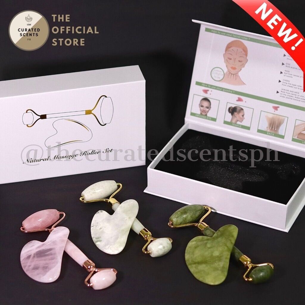 Certified Jade Roller & Gua Sha Set for Facial Massage