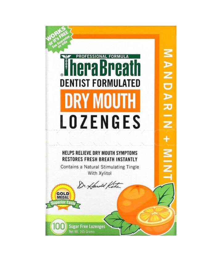 Mr. Delivery | TheraBreath, Dry Mouth Lozenges, Mandarin Mint, 100 ...