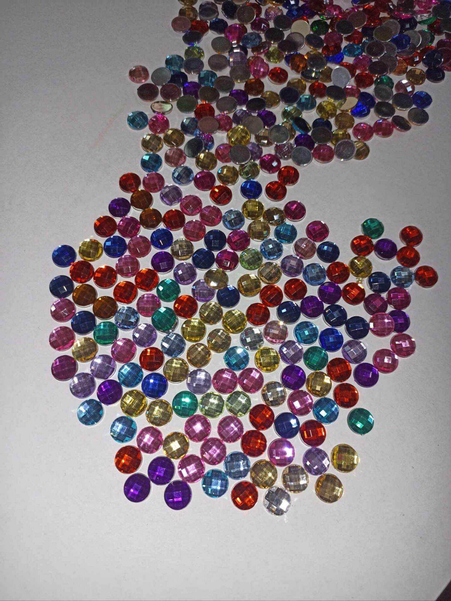 #8mm 50PCS/100pcs Checkered flat back rhinestone /GEM for DIY projects