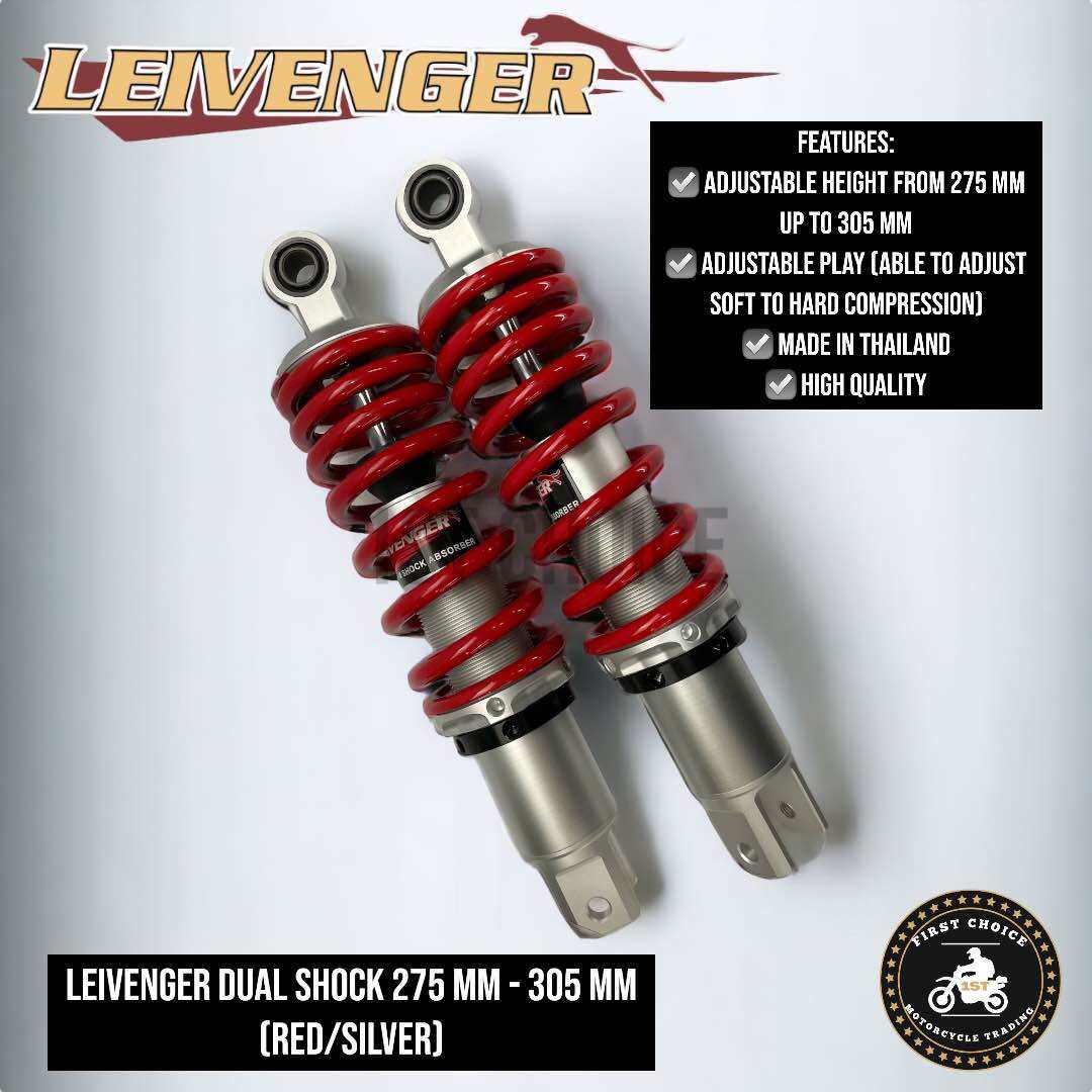 Leivenger Dual Shock 275 MM TO 305 MM FOR NOUVO/ NMAX v1 (Semi-Lowered)/NMAX v2/ Aerox v1/ Aerox v2. 