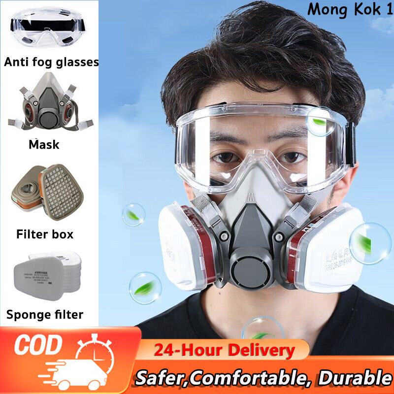 Dustproof Gas Mask with Goggles - Safe Working Filter