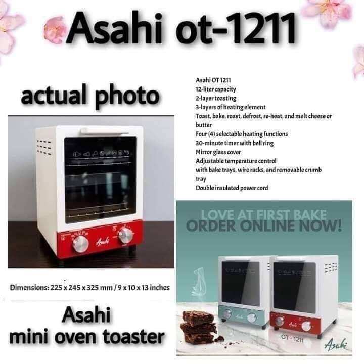 ASAHI MINI OVEN TOASTER DIMENSION 225x 245x325mmm x9x10x13 Lazada PH