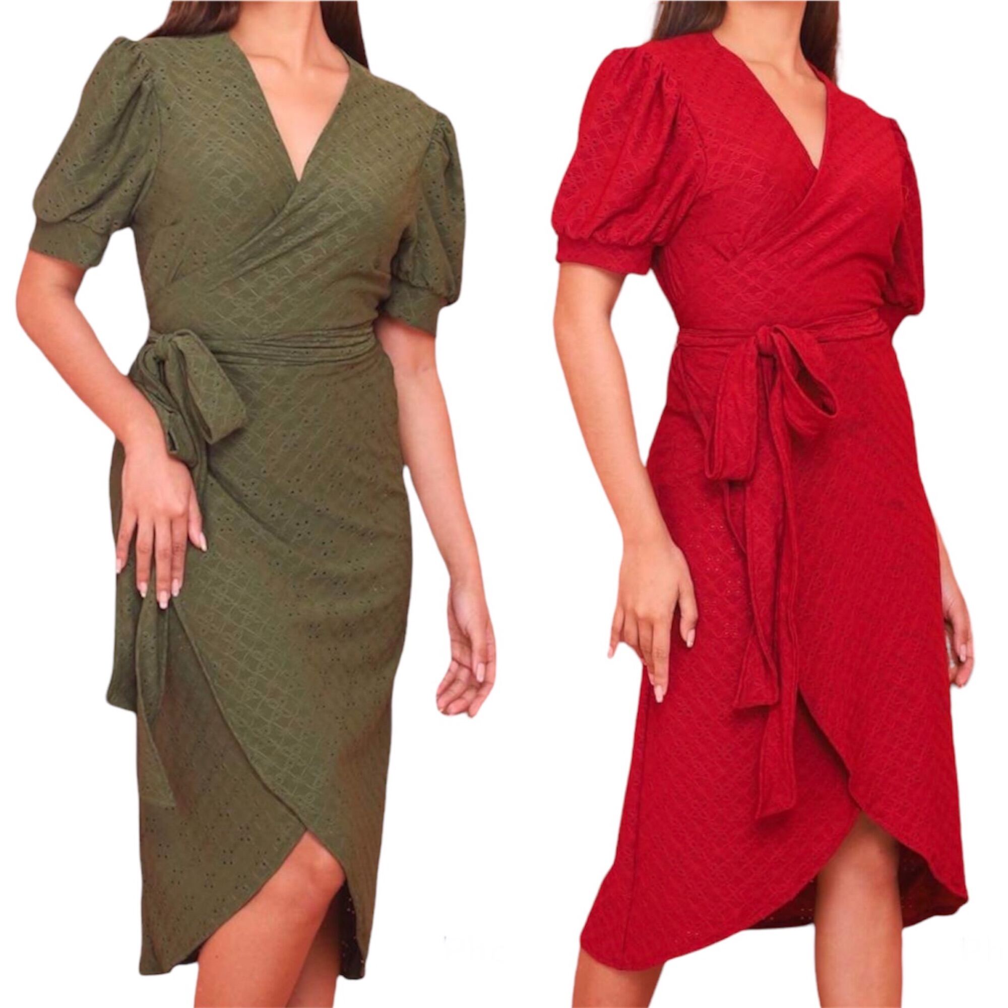 NEW MALL QUALITY GABRIELLE WRAP AROUND DRESS FITS TO SMALL UP TO XL